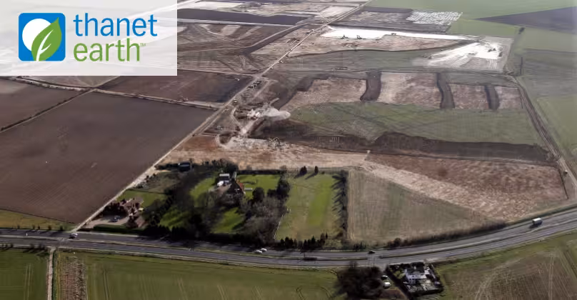 Arial view of the Thanet Earth site.